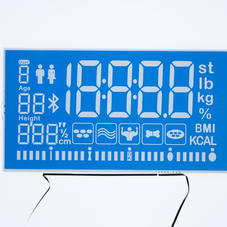 TN貼藍色片LCD段碼屏